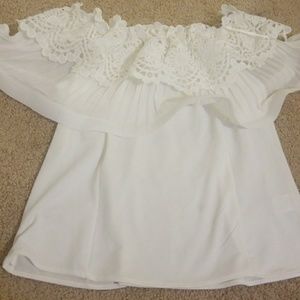 White lacey top